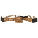 vidaXL Set de canapele de exterior 8 pcs natural 79 x 79 x 37 cm 3383122