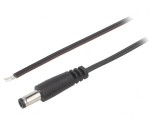 Cablu Alimentare DC 5,5/2,1mm 1,5m Negru