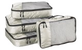 Cumpara ieftin Set 4 huse organizare bagaj Amazon Basics, 2 medii si 2 mari, gri - RESIGILAT