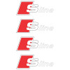Set 4 Buc Sticker Etriere Audi S-Line Alb