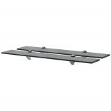 vidaXL Rafturi suspendate, 2 buc., 70 x 20 cm, sticlă, 8 mm