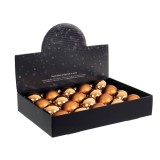 Set 20 globuri brad Craciun sticla maro caramel &Oslash; 6 cm