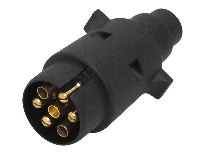 Priza Remorca Auto cu 7 Pini 12/24 V, Culoare Negru Priza Remorca Auto cu 7 Pini 12/24 V, Culoare Negru