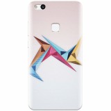 Husa silicon pentru Huawei P10 Lite, Abstract Minimalistic Colors Triangles