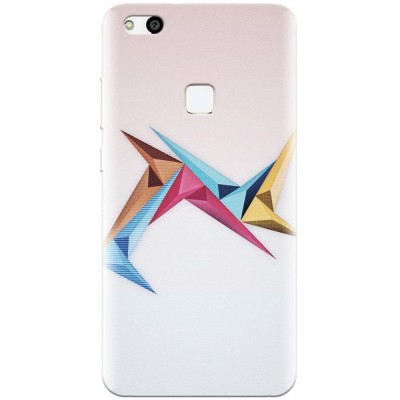 Husa silicon pentru Huawei P10 Lite, Abstract Minimalistic Colors Triangles foto