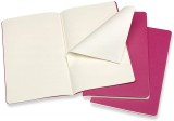 Set 3 caiete - Moleskine Cahier - Large, Plain - Kinetic Pink | Moleskine