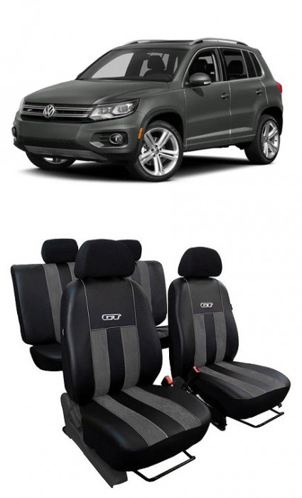 Huse scaune auto piele si textil Volkswagen Tiguan (2011-2015)
