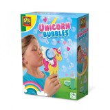 Set baloane de sapun cu jucarie in forma de unicorn cu solutie, SES Creative