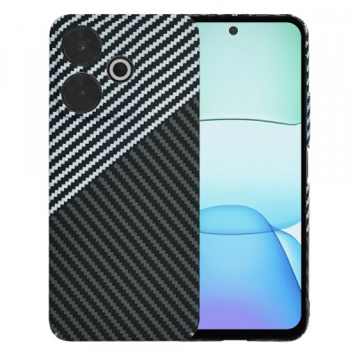Husa pentru Xiaomi Poco M6 4G / Redmi 13, Techsuit, Carbonite FiberShell, Neagra Gri foto