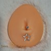 Piercing Buric din Argint cu Stea Decupata, Tija Subtire, SaraTremo