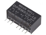 Convertor DC/DC 3W 18-75V la 15V/-15V SIP8