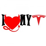 Cumpara ieftin Sticker I Love My TESLA
