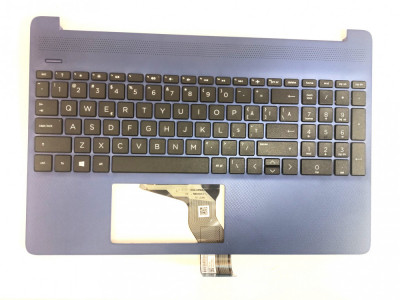 Carcasa superioara cu tastatura palmrest Laptop, HP, 15-DY, 15T-DY, 15-EF, 15S-EQ, 15S-FQ, 15Z-EF, TPN-Q222, L91268-271, albastra foto