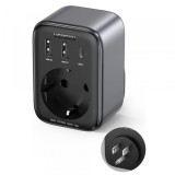 Incarcator Retea UGREEN 15289 US, 30W, 3A, 2 x USB-A - 1 x USB-C - 1 x Schuko, Negru