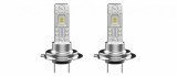 Set 2 becuri LED H8 / H11, 55W, lumina alb-rece, 16.000 Lumeni, Fara cablu