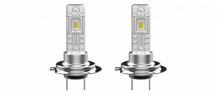 Set 2 becuri LED H8 / H11, 55W, lumina alb-rece, 16.000 Lumeni, Fara cablu