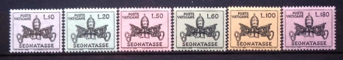 VATICAN 1968 &ndash; ARME PAPALE, serie nestampilata, PT28