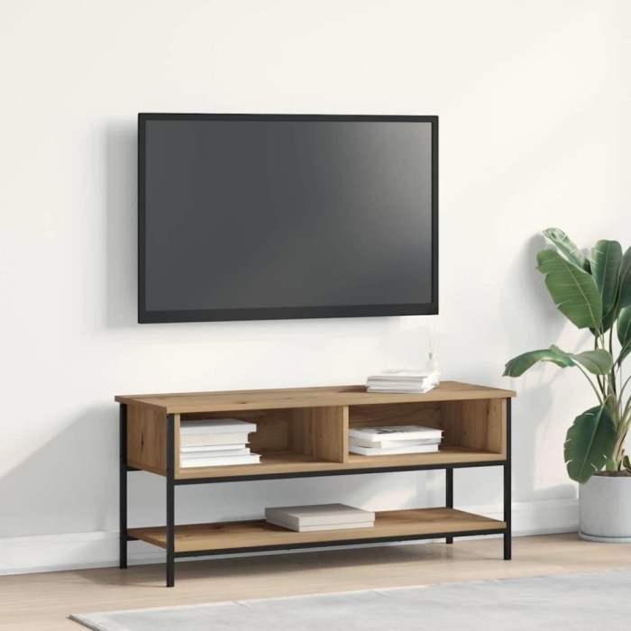 vidaXL Cabinet TV stejar artizanal 100 x 35 x 45 cm Lemn compozit