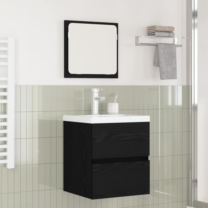 vidaXL Set de mobilier pentru baie 3 pcs Stejar Artisan și Alb Mediu