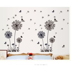 Sticker decorativ, Flower black 165 cm, 79STK