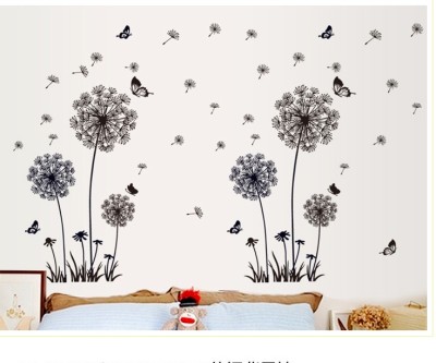 Sticker decorativ, Flower black 165 cm, 79STK foto