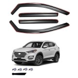 Paravanturi de vant pentru HYUNDAI TUCSON III 5D 2015-2020 Auto Masina Negru transparent 4 buc.