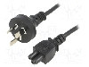Cablu alimentare AC, 1.8m, 3 fire, culoare negru, AS/NZS 3112 (I) mufa, IEC C5 mama, ESPE -