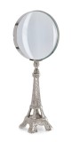 Lupa decorativa metal argintiu Adventure 12,5x7x31h