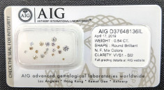 Lot 18 Diamante 0,54 ct Certificat Autenticitate foto