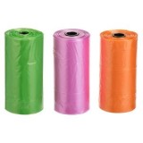 Pungi igienice pentru c&acirc;ini, parfumate cu lavandă, 3 role multicolore, CMCLASS