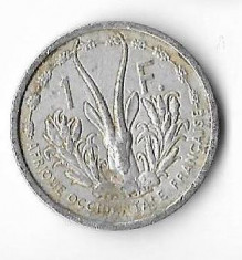 Moneda 1 franc 1948 - Africa Occidentala Franceza foto