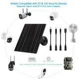 Cumpara ieftin Panou solar pentru camere de supraveghere si fauna salbatica 10W cu baterie de 10400mAh, USB-C, IP66 Impermeabil &ndash; 10W
