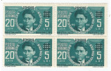 |Romania, LP 142 II/1940, Codreanu (posta aeriana), bloc de 4 timbre, MNH