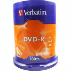 DVD-R VERBATIM 4.7GB 120min viteza 16x 100 buc Single Layer spindle &amp;amp;quot;Matt Silver&amp;amp;quot; &amp;amp;quot;43549&amp;amp;quot; foto