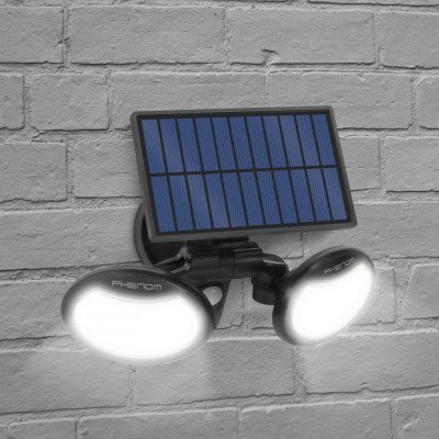 Proiector solar cu senzor de mișcare - cap pivotant - 2 COB LED foto