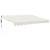 Cumpara ieftin Copertina retractabila, crem, 3,5x2,5 m, textil si aluminiu