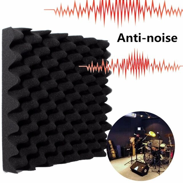 Burete acustic &amp; izolator fonic pentru Studio / Home Cinema Autoadeziv 100x100x5 cm