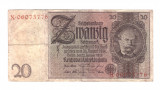 Bancnota Germania 20 mark/marci 22 ianuarie 1929, stare relativ buna