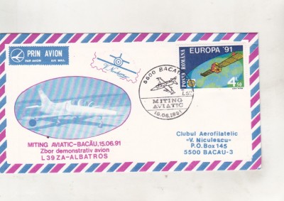 bnk fil Plic ocazional Miting aviatic Bacau 1991 - avion L39ZA Albatros foto