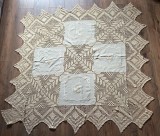 FATA DE MASA VINTAGE DIN BUMBAC ȘI V&Acirc;SCOZĂ, LUCRATA MANUAL
