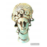 Vaza ceramica decorativa Venus turquaz antichizat