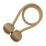 Cumpara ieftin Magnet decorativ pentru perdele si draperii, tip snur, poliester, 44 cm, maro deschis