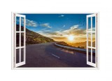 Autocolant decorativ, Fereastra, Multicolor, 83 cm, 611STC, natura si peisaje, Oem