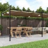 Pergola cu acoperis retractabil, gri taupe, 589x292x230 cm GartenMobel Dekor, vidaXL