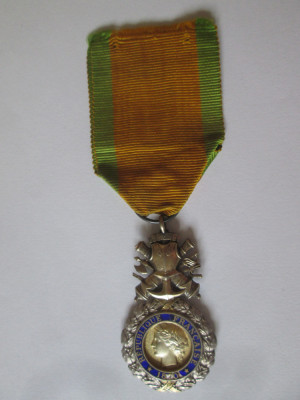 Franta medalia argintata Valoare si Disciplina 1870 aproximativ 1920 foto