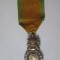 Franta medalia argintata Valoare si Disciplina 1870 cca 1920,panglica originala