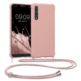 Husa Kwmobile pentru Huawei P20 Pro, Silicon, Roz, 52083.154, Textil, Carcasa