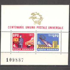Romania.1974 100 ani UPU-Bl. DR.345