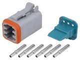 Conector AT mamă 6 pini crimpat cablu-cablu