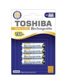 Set 4 acumulatori TOSHIBA NI-MH AAA 750mAh 1.2V Ready to Use TNH-03AC 4BP